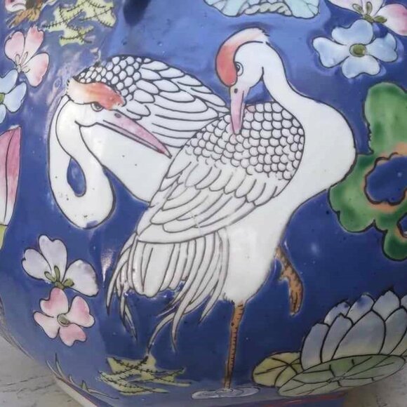 Stunning Antique Chinese Qing Yongzheng Marked Porcelain Horned Antelope handled - Picture 5 of 12